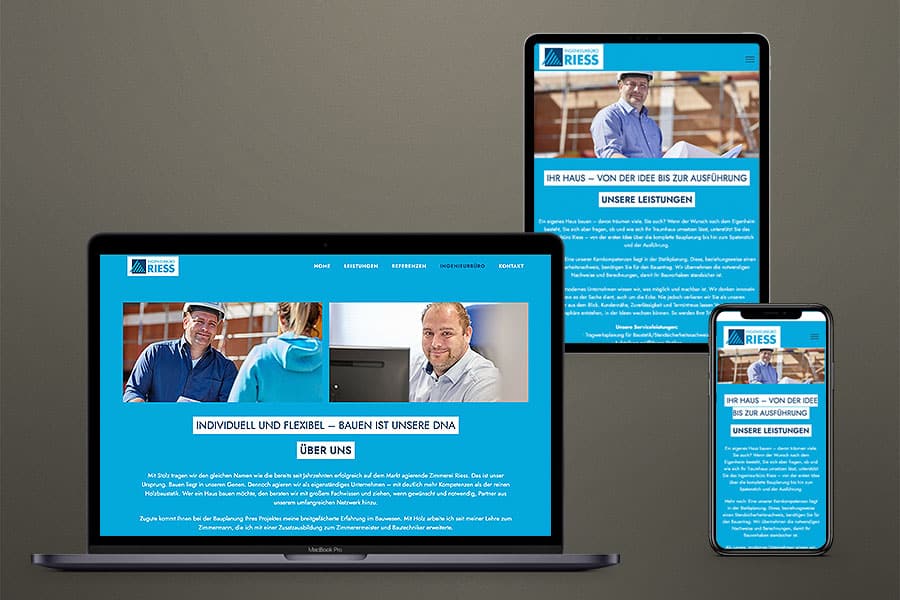 TR_Web_kl_2 Webdesign von Ingenieurbüro Riess, alle Ansichten auch responsive