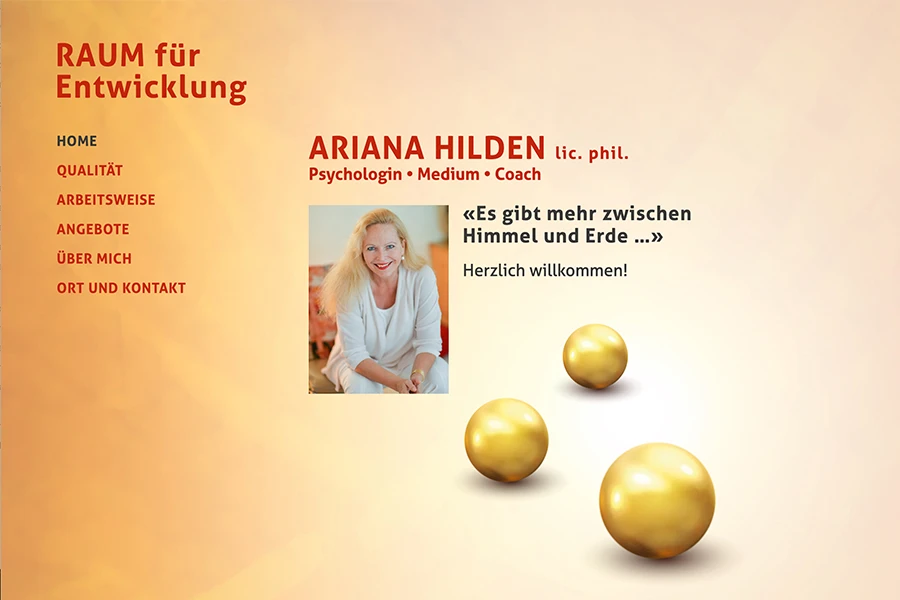Ariana Hilden Website vorher