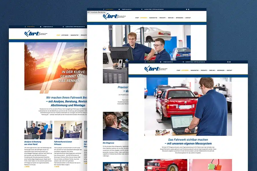 BRT_Web_kl_uebersicht BRT Gestaltung Webseite Laptopansicht